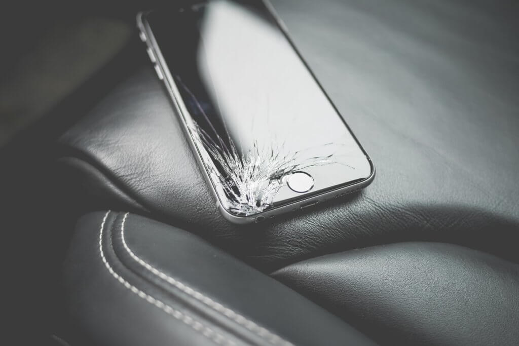 smartphone screen broken
