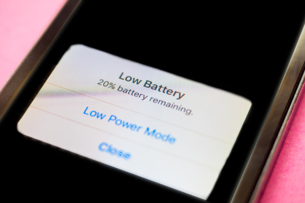 Smartphone low battery