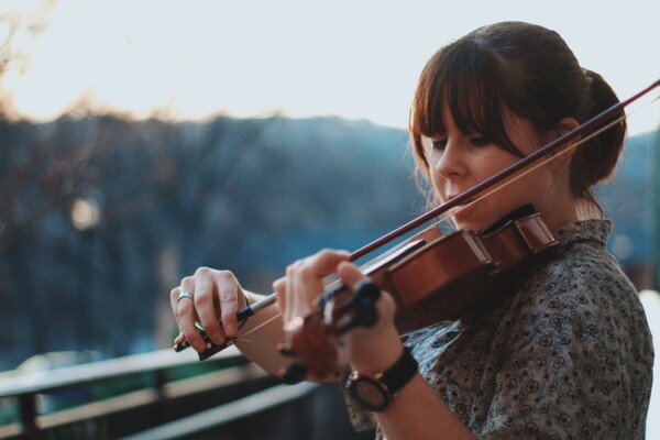 Woman playing violin