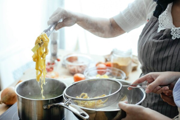 Cooking pasta dinner