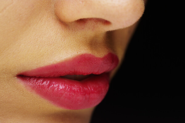 Woman with luscious lips