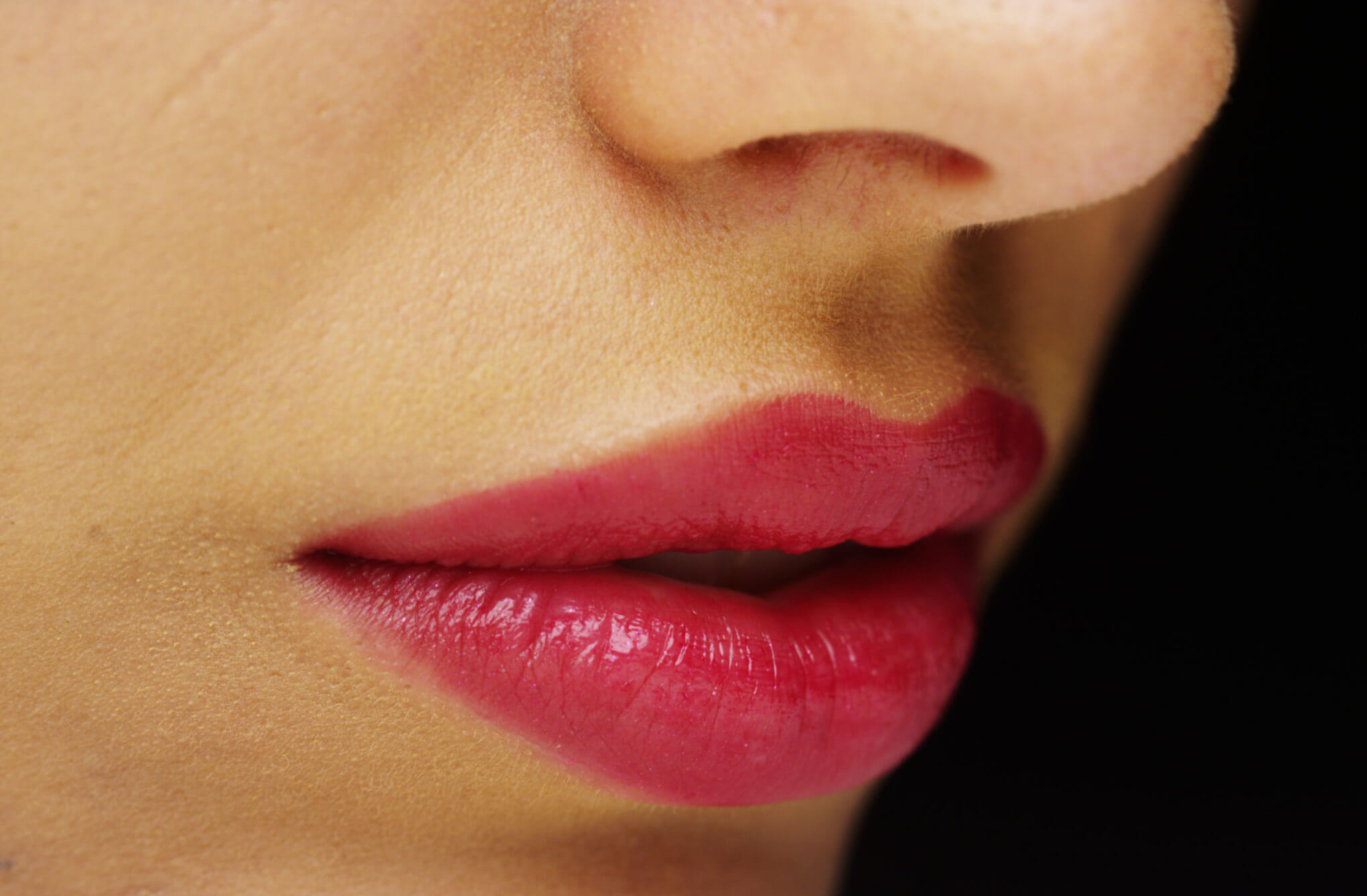 Woman with luscious lips