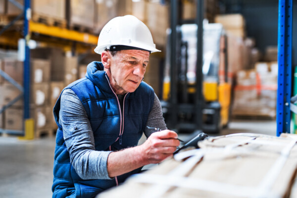 Older warehouse or construction worker