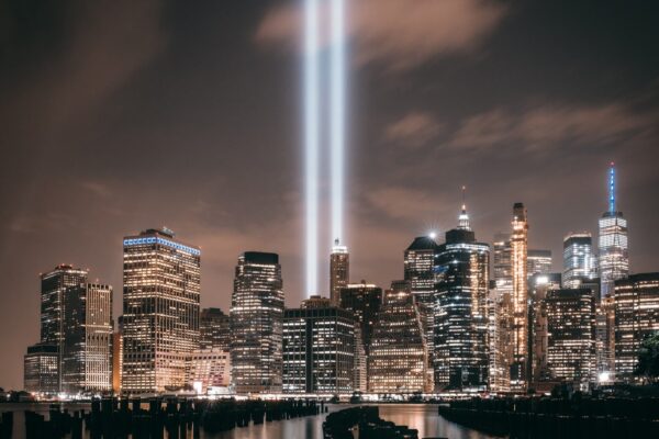 9/11 tribute in lights