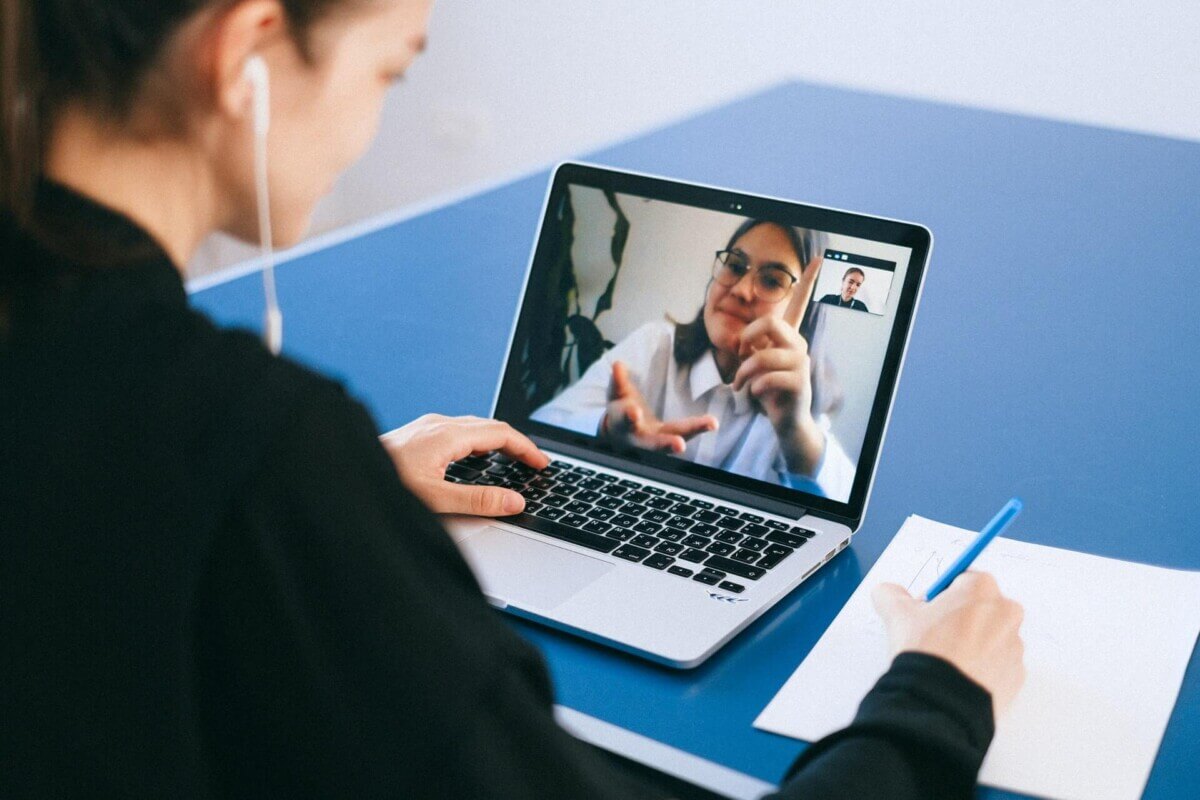 remote work video call