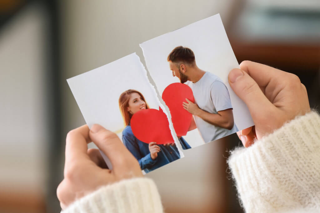 Relationship breakup or divorce