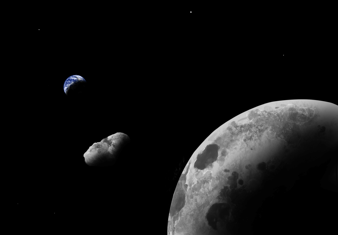 Moon asteroid