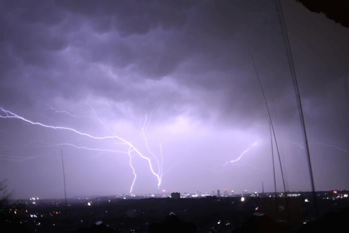 lightning strikes