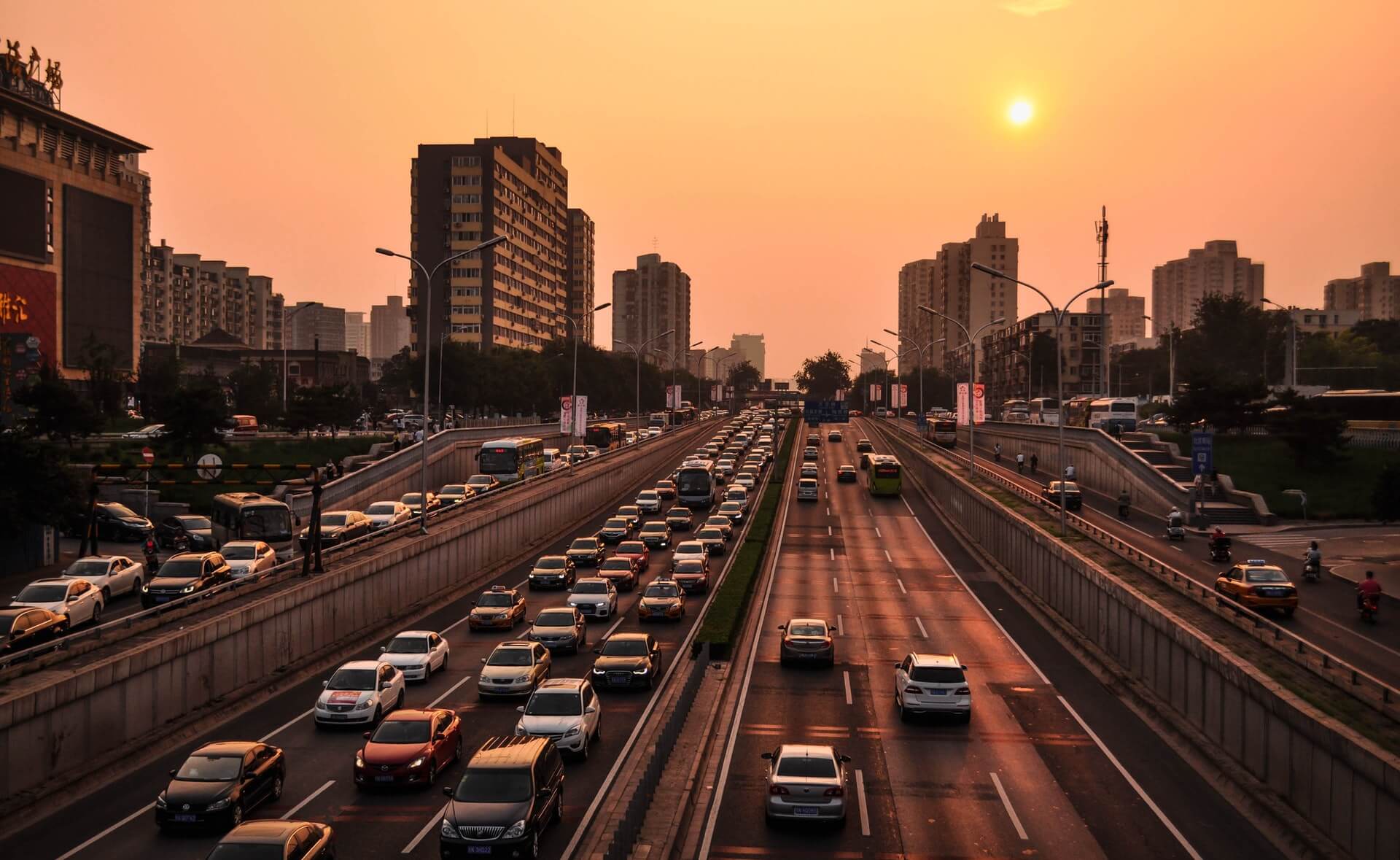 Traffic in the city