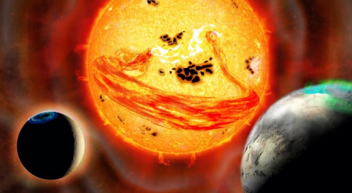 Draconis solar flare