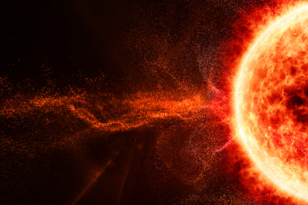 Solar flare from sun