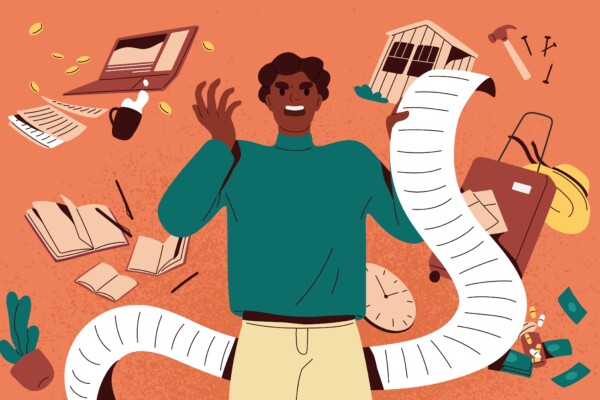 Multitasking, frustrated, stressed over tasks