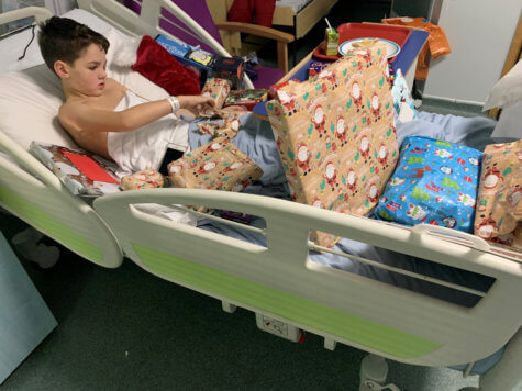 Zac Morey in hospital