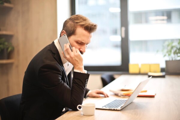 man on cell phone
