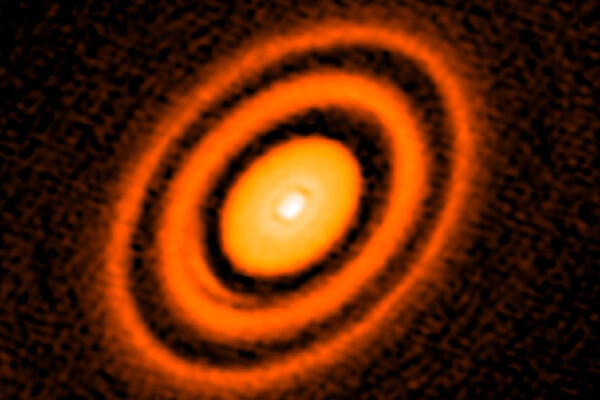 Solar rings surrounding sun