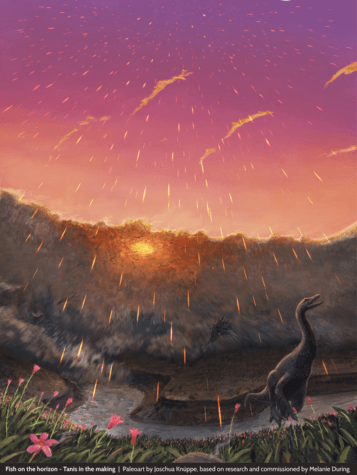 Last day of dinosaurs - Seiche wave surging into the Tanis river