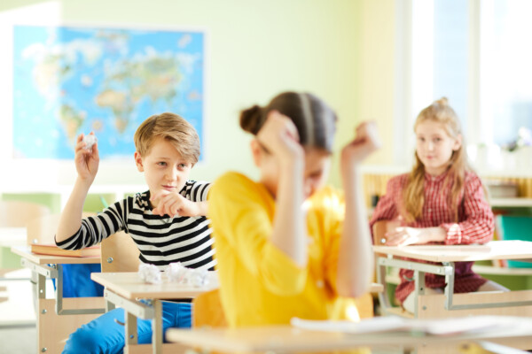 Disruptive student, class clown, bully in classroom