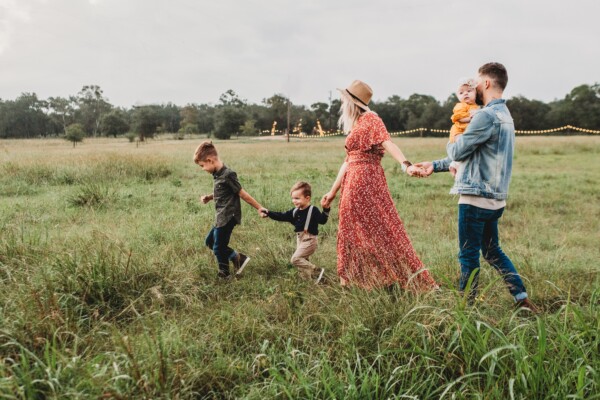 Family in the countryside