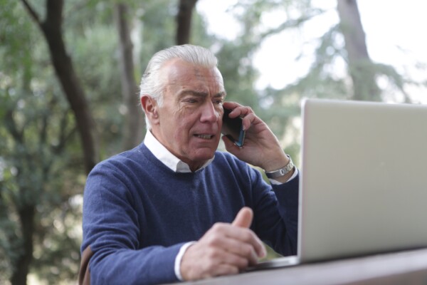 old man cell phone