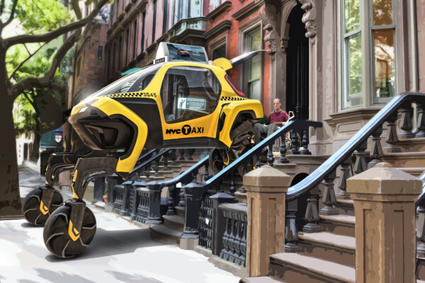 Walking car - NYC taxi cab Hyundai Elevate