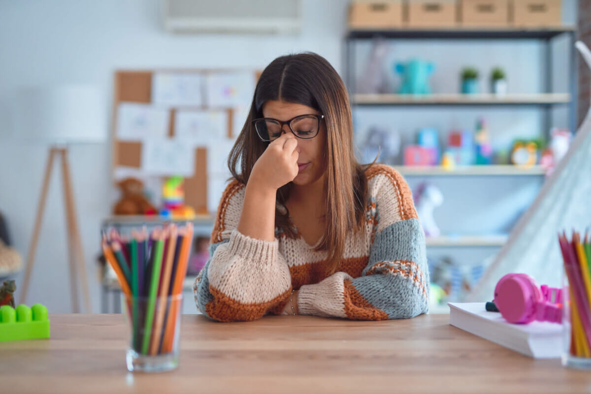 Teacher battling stress
