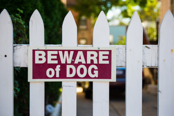 Beware of Dog sign