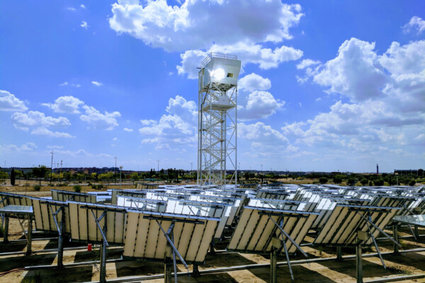 Solar tower fuel plant