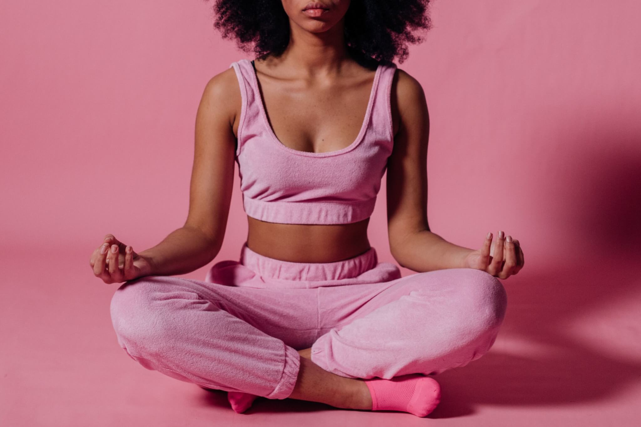 Woman practicing mindfulness meditation