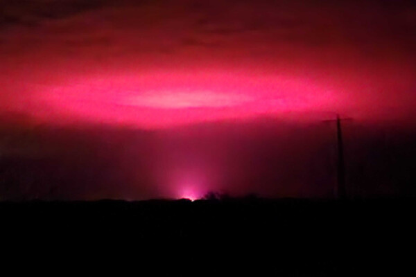 Pink glow see in Australia