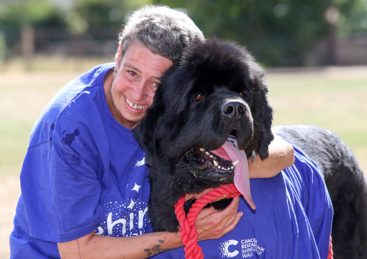 Lucy Giles and her rescue dog, Brody.