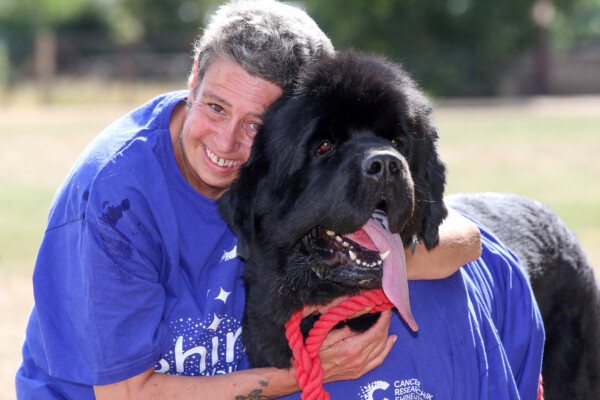 Lucy Giles and her rescue dog, Brody.