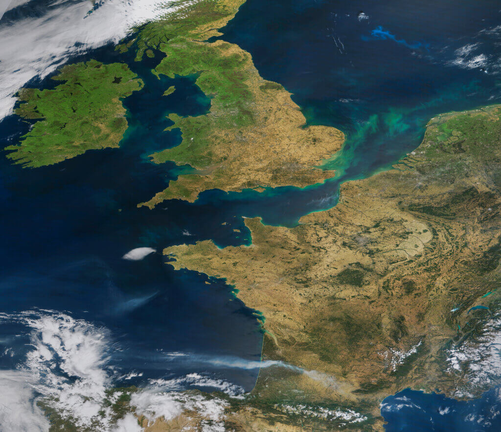 NASA Satellite Image of Britain