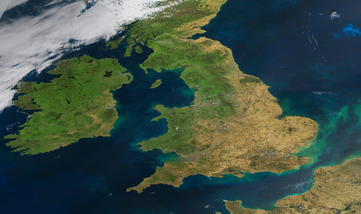 NASA Satellite Image of Britain