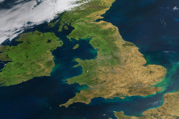 NASA Satellite Image of Britain