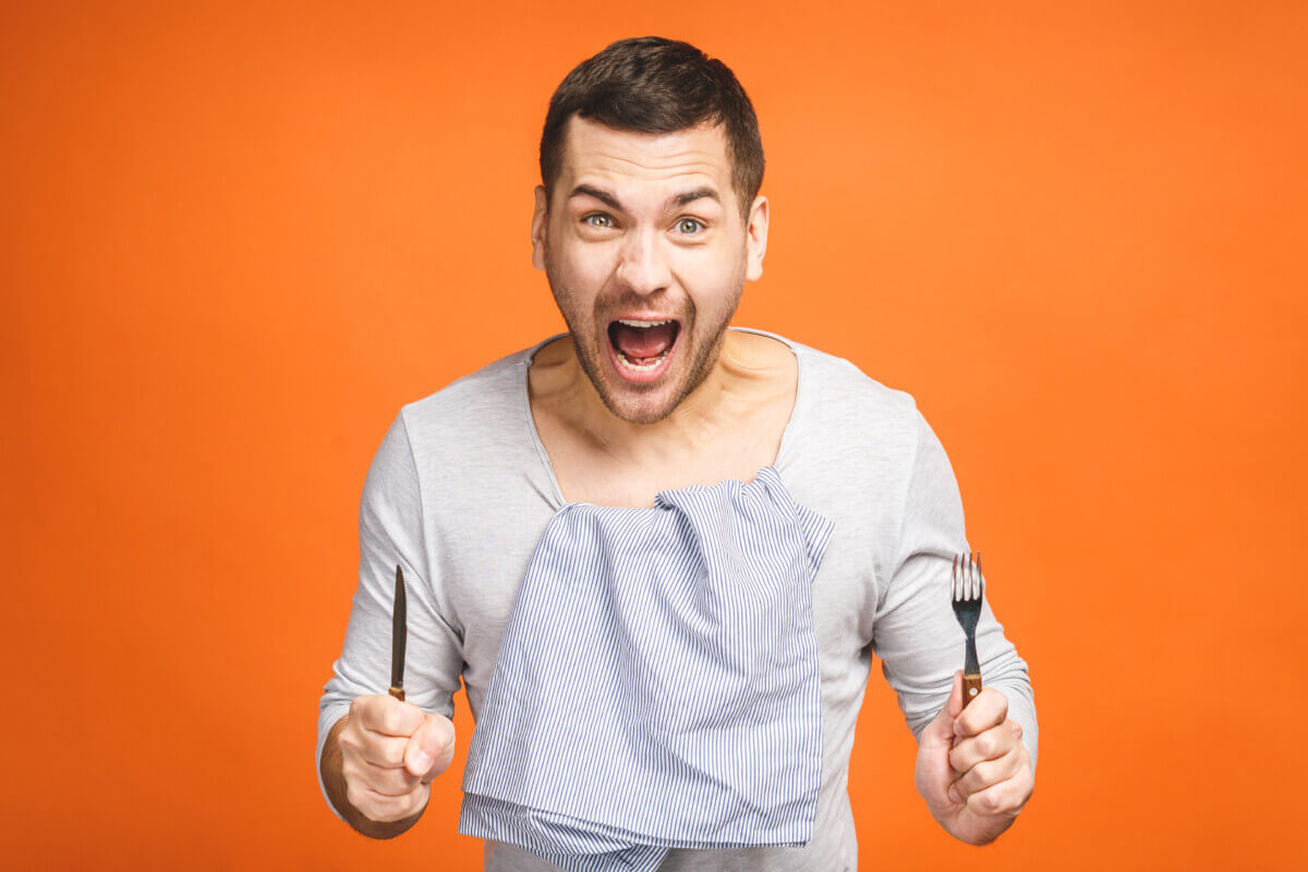 Man is hungry and angry — or hangry