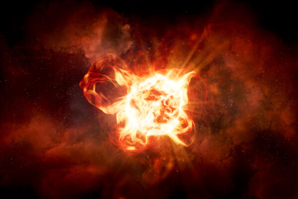 Artist’s impression of the red hypergiant star VY Canis Majoris.