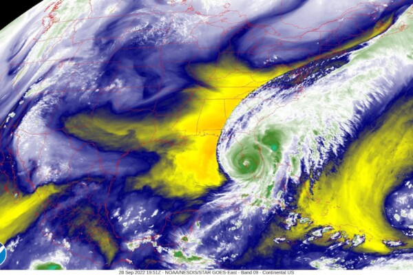 Hurricane Ian’s water vapor on Sept. 28, 2022