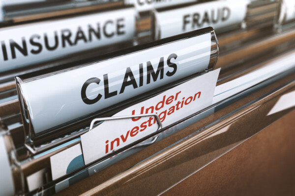 Insurance fraud claims file folders