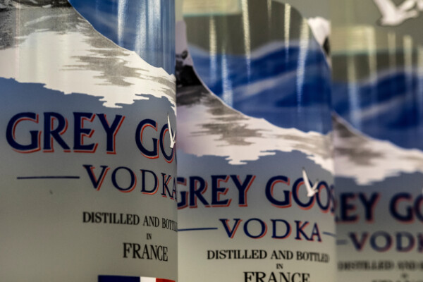 Grey Goose Vodka bottles
