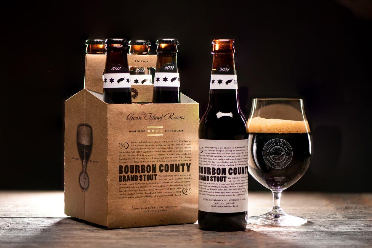 dark brown beer bottles and glass