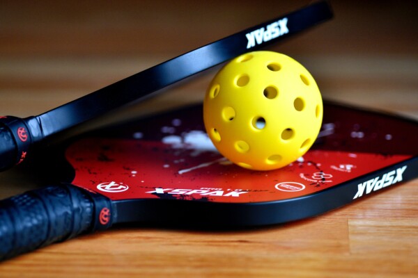 Pickleball with paddles