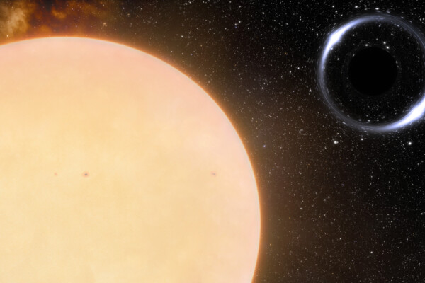 Artist’s impression of the closest black hole to Earth and its Sun-like companion star
