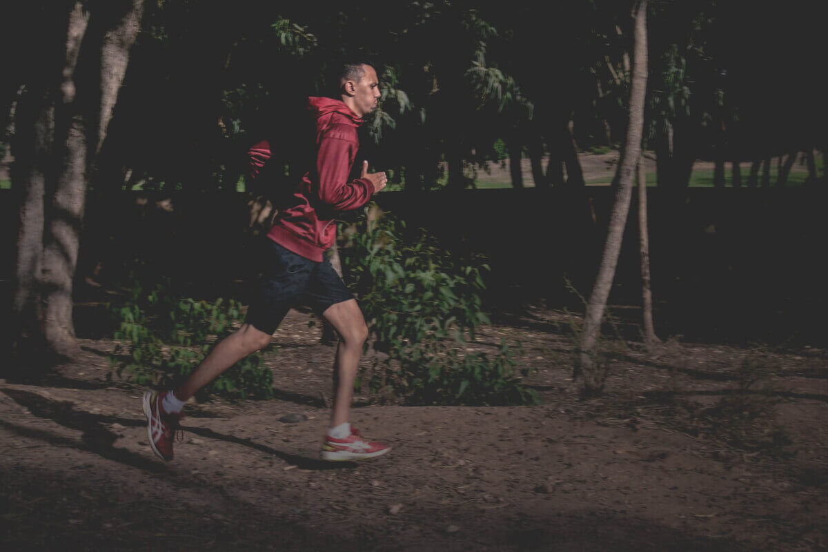 jogging at night