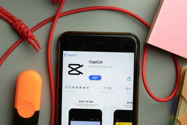 CapCut video editing app on smartphone.