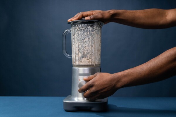 Man using a blender