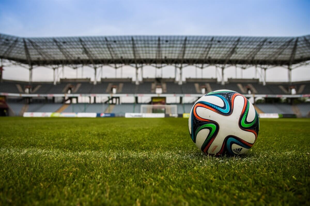 soccer ball in stadium