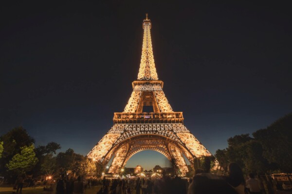 Eiffel Tower in Paris at night