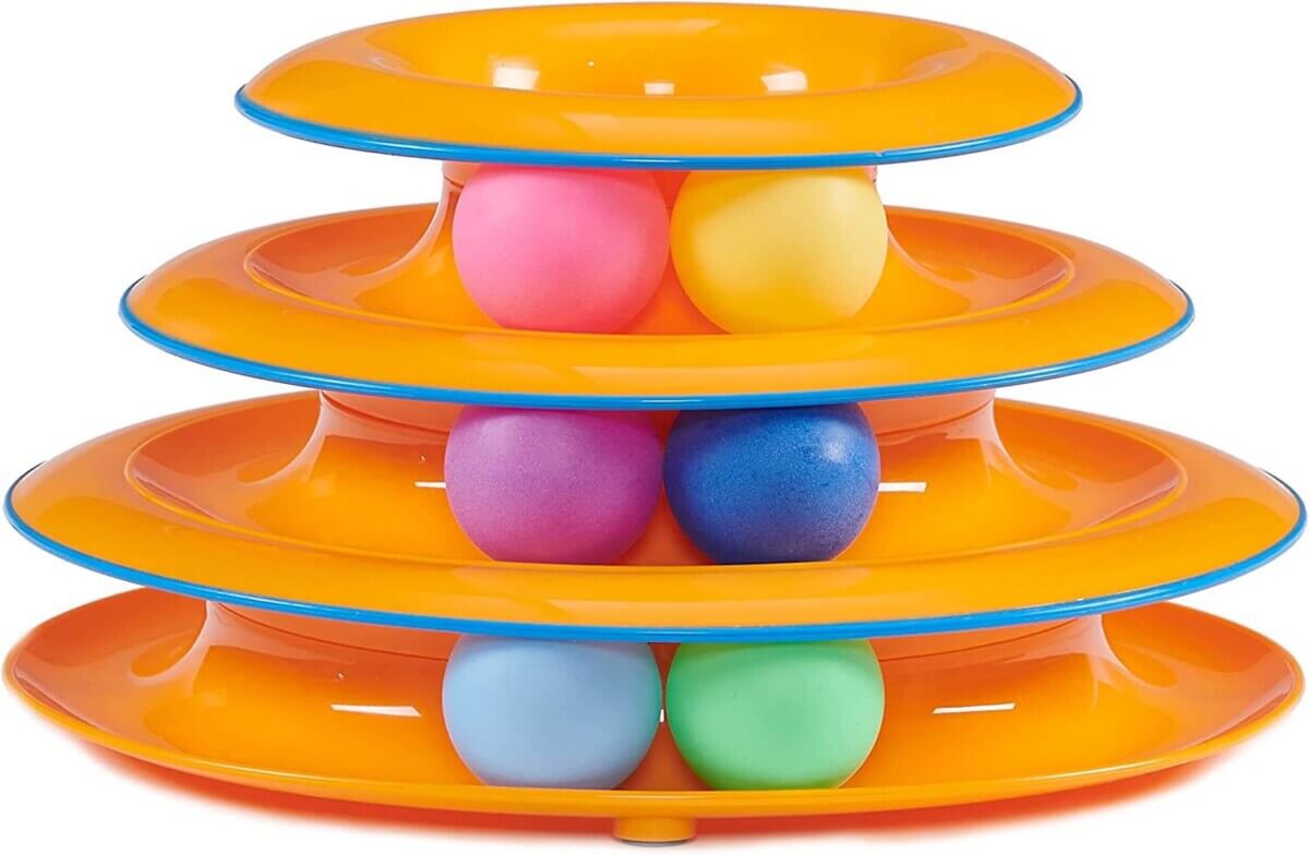 Petstages plastic ball tower toy