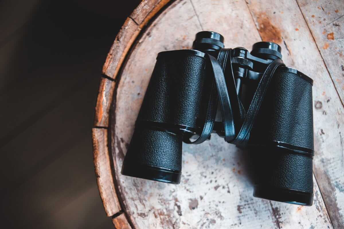 Binoculars close up