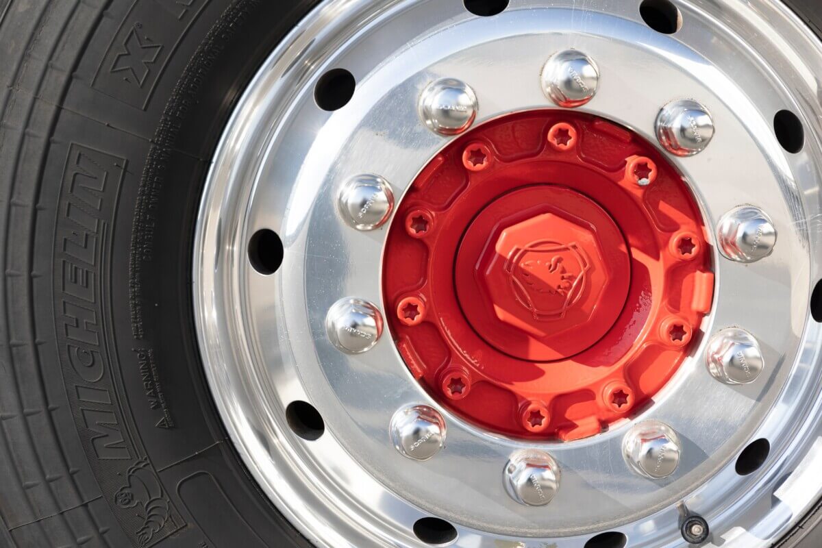 Michelin tires with a red cap